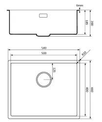 Lorreine 50WQ-FU Chiuvetă cu cuarț alb de 50x40cm, montaj sub blat, cu scurgere plană, albă, cu dop de scurgere alb 1208955082.