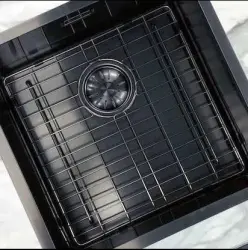 Lorreine Grătar pentru fundul chiuvetei PVD gun metal antracit 50x40 cm  1208955097.