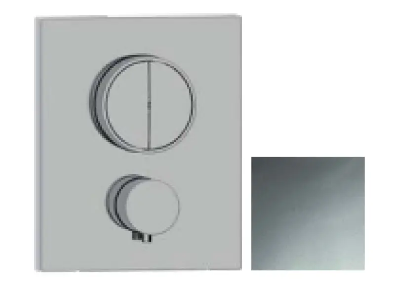 SB Push Square Robinet termostat cu montare încastrată, cu buton de comutare și control al volumului, crom 1208955122.