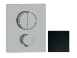 SB Push Square Robinet termostatic încorporat cu comutator cu buton și regulator de volum, negru mat 1208955126