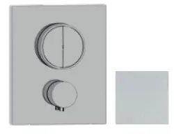 SB Push Square Robinet termostatic de încorporat, cu buton de comutare a presiunii și regulator de volum, alb mat 1208955127.