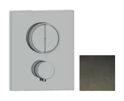SB Push Square este un robinet termostatic de încorporare cu comutator cu buton cu presiune și regulator de volum, disponibil în finisaj PVD gun metal 1208955131.