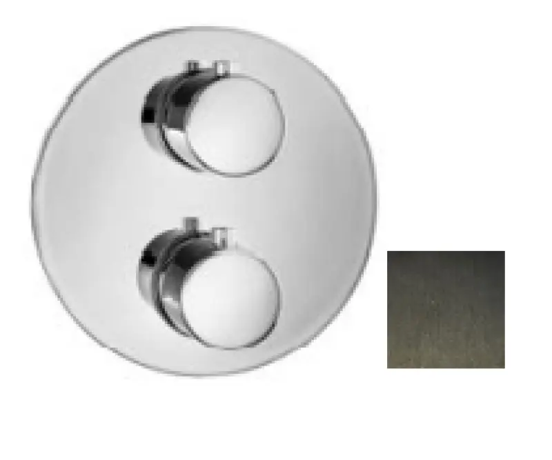 SB Universal Round Robinet termostatizat de montaj cu 2 ieșiri, finisaj PVD gun metal 1208955168.
