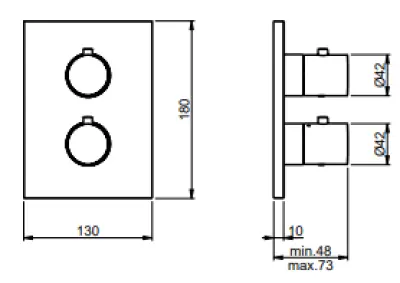 SB Universal Rotund pe piață încastrată termostat cu 3 ieșiri complet din oțel inoxidabil 316 1208955196