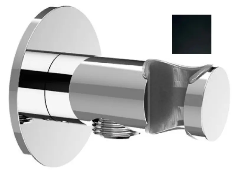 SB Rubinetterie Universale suport pentru dus manual cu alimentare cu apă, negru mat, 1208955198.