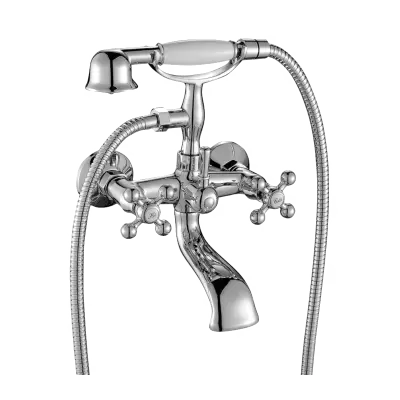 Aquadesign Marseille baterie clasică de baie cu butoane puternice Bronz, inclusiv duș de mână