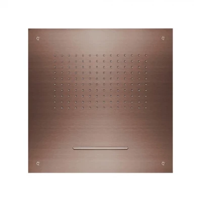 Dușul de plafon SB Square 316 cu cascada încorporată, cu dimensiunea de 50x50 cm și cap de duș din cupru PVD 1208955318.