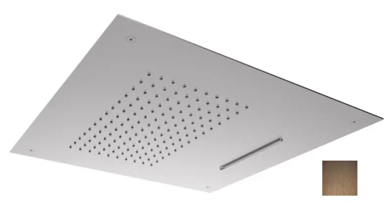 Dușul de plafon SB Square 316 cu cascada încorporată, cu dimensiunea de 50x50 cm și cap de duș din cupru PVD 1208955318.