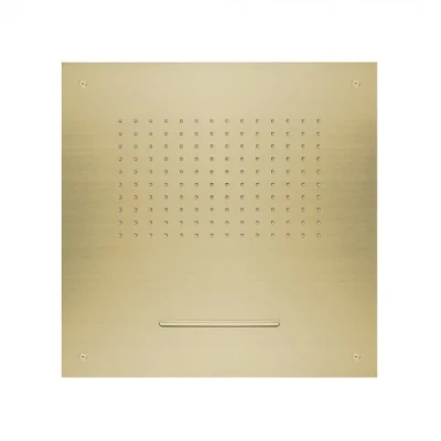 Duş de tavan SB Square 316 cu duş de ploaie încorporat, cu cascadă, 50x50cm, cap de duş tavan PVD aur 1208955319.