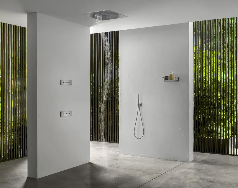 Duş de tavan SB Square 316, încorporat, cu pulverizare în formă de val, 38x38 cm, placat cu PVD de cupru, 1208955324.