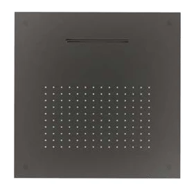Dușul de ploaie încastrabil SB Square 316, cu pulverizare în valuri, de 38x38 cm, PVD pistol de metal negru, 1208955326.