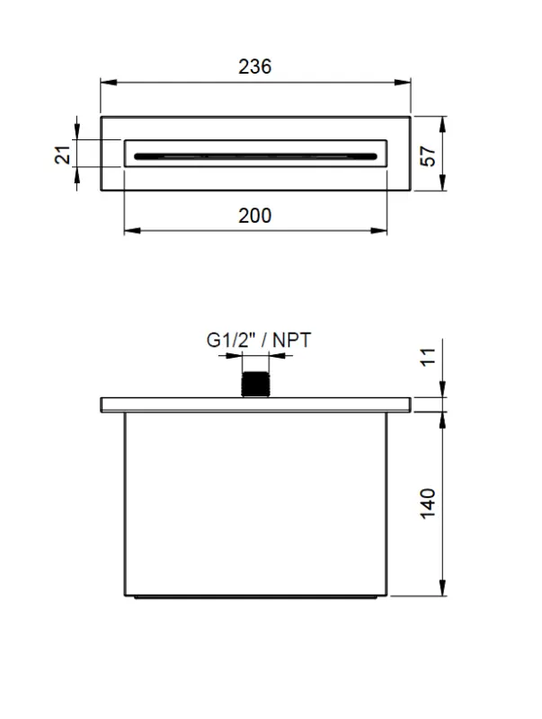 SB 316 Cascadă ieșire construcție PVD gun metal 1208955338