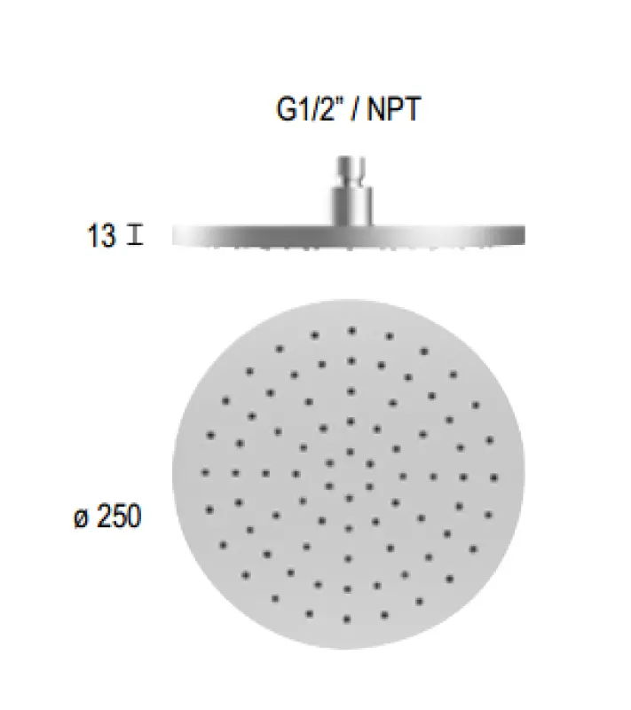 Dușul de ploaie SB Round 316, cap de duș de 25 cm, placat cu aur PVD 1208955348.