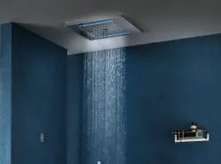 Dusă de duș încorporată SB Wire-Twist cu iluminare cromoterapie PVD aur 1208955381