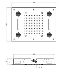 Dusă de ploaie încorporabilă SB Sound & Colour cu sunet, negru mat 1208955388