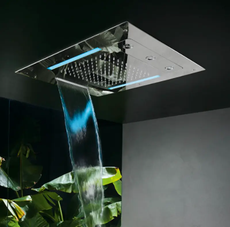 Dușul încorporat SB Spin Temptation Chromotherapy în negru mat 1208955416.