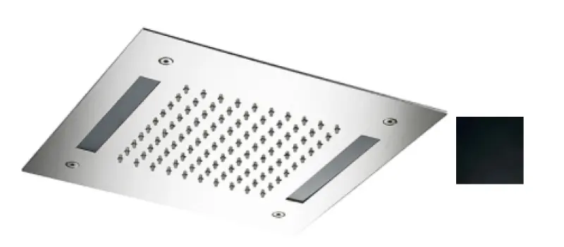 SB Easy Cromoterapie Duș de ploaie încorporat 30x30cm negru mat 1208955428