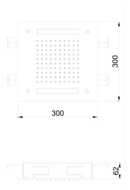 Dușul de cromoterapie SB Easy, încorporabil, 30x30cm, placat cu aur PVD, 1208955431.