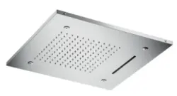 SB Cromoterapie duș încorporat cu 3 tipuri de jeturi 50x50 cm complet din oțel inoxidabil 1208955444