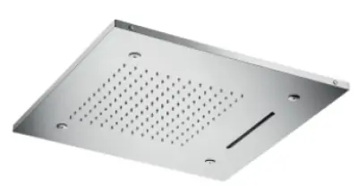 SB Cromoterapie duș încorporat cu 3 tipuri de jeturi 50x50 cm complet din oțel inoxidabil 1208955444
