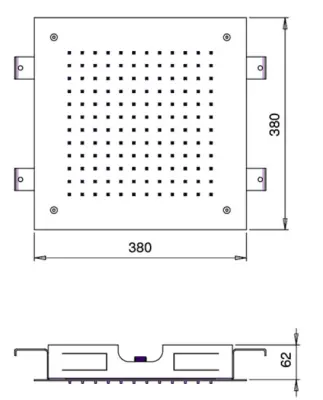 Cromoterapia SB incorporată cu duș de ploaie cu dublă cascadă, negru mat 1208955451