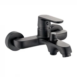 Aquadesign Tours baterie de baie montată pe perete, negru mat