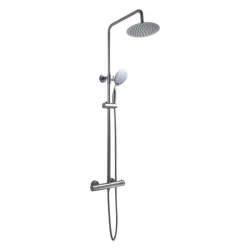 Aquadesign Valence set de duș cu termostat și duș cu efect de ploaie, crom