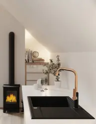 Cesena Aquadesign chiuveta cu montaj suprapus din granit cu scurgere reversibilă, culoare negru.