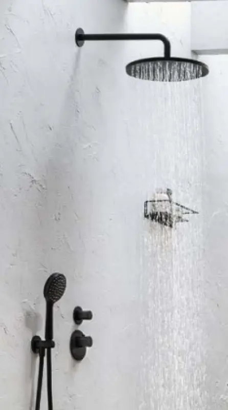 SB Round Duș de ploaie duș principal din plastic 30 cm Alb Mat 1208955614