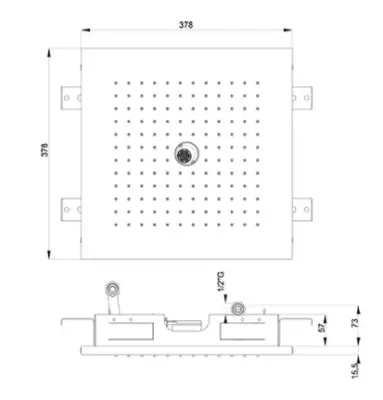 Dusche de ploaie SB cu jet de torsiune, pătrat, 38 cm, alb mat 1208955629