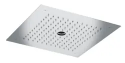 Duș de plafon SB cu montaj înglobat și funcție de ploaie cu gheață stradală, din oțel inoxidabil complet, dimensiuni 38x38 cm, cod 1208955633.
