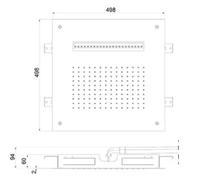 SB Wire Tentatie XL Duș de ploaie incorporat cu 2 jeturi PVD Cupru 1208955676