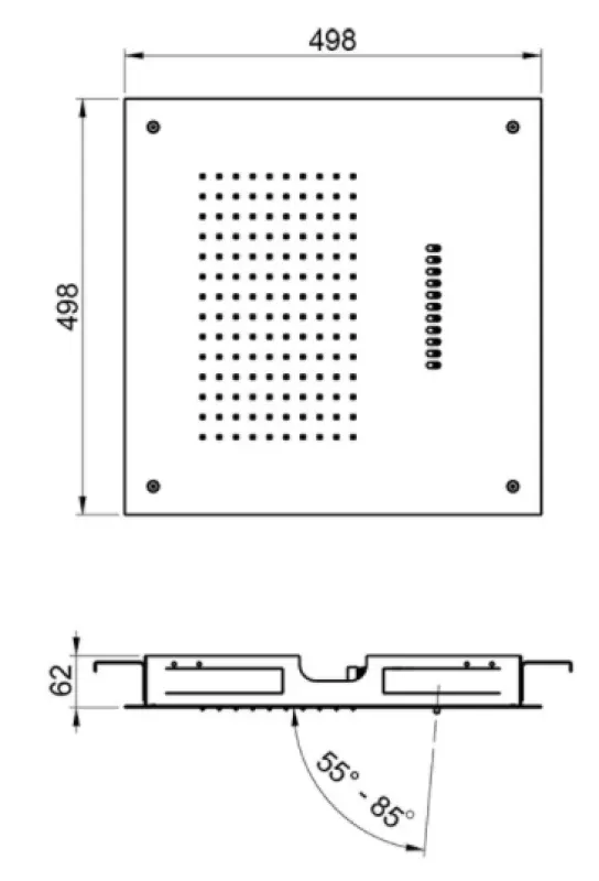 Duș de ploaie SB Wave Temptation încorporat, cu 2 jeturi, PVD Cupru 1208955685.