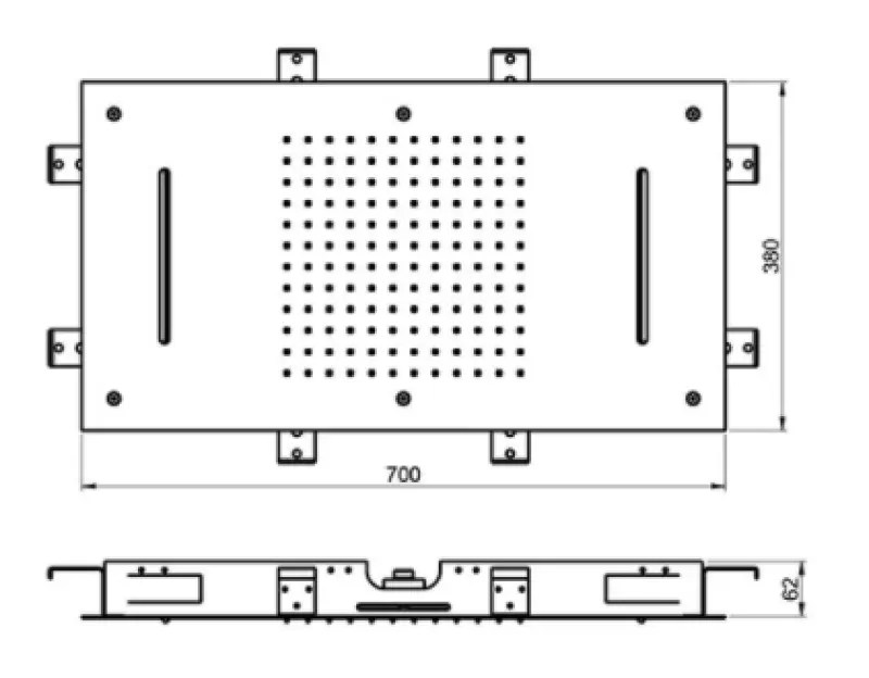 SB Tentatie XXL duș de ploaie încorporat dreptunghiular cu 2 jeturi, placat cu aur PVD 1208955710