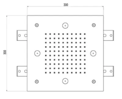 SB Mist Tentatie Duș de ploaie încorporat pătrat cu două jeturi 30x30cm complet din oțel inoxidabil 1208955716