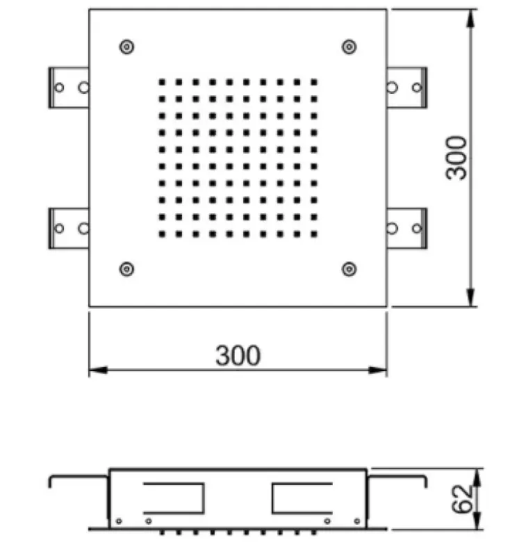 SB Tentatie Dus de ploaie încorporată pătrată de 30x30 cm completă din oțel inoxidabil 1208955717
