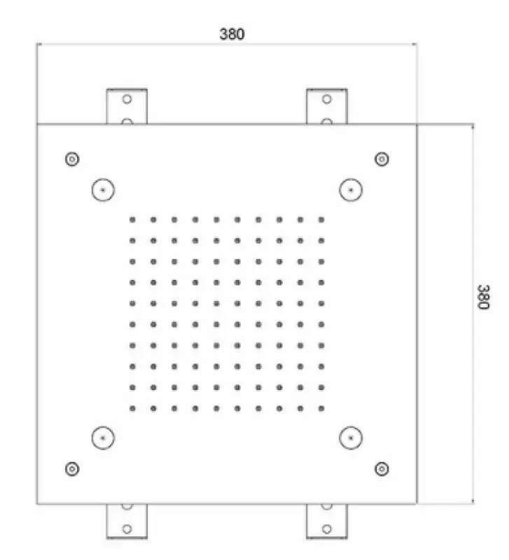 SB Mist Tentatie duș de ploaie încorporat pătrat 2-jeturi 38x38cm complet din oțel inoxidabil 1208955718