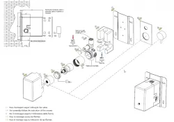 Waterevolution Flow setul de duș încorporat cu termostat, duș de ploaie și duș manual, finisaj auriu periat PVD.