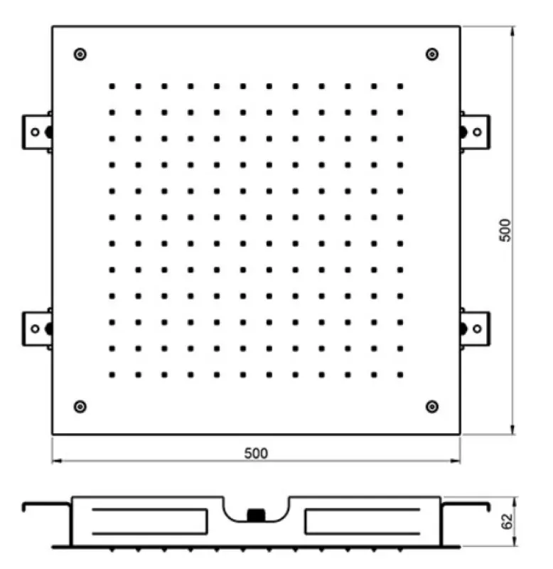 Duș de ploaie SB Temptation încorporabil pătrat 50x50cm PVD Aur 1208955780