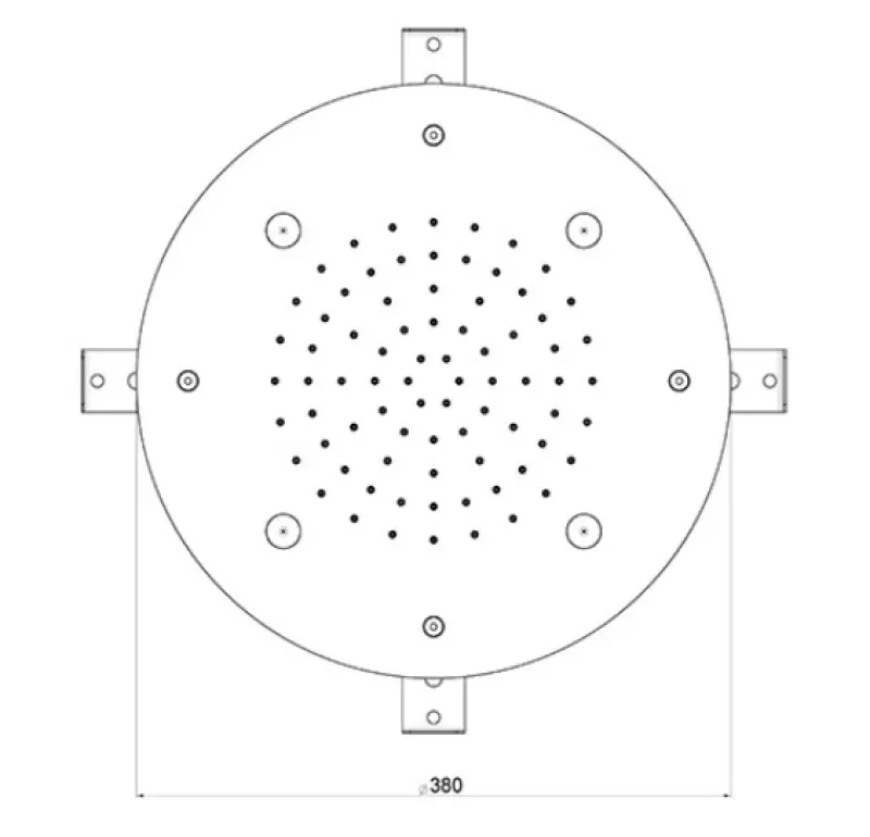 Duş de ploaie încorporat SB Round Mist, finisaj mat alb 1208955789.