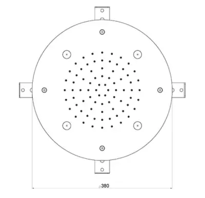 Duș de ploaie încorporat SB Round Mist Regendouche, placat cu aur PVD 1208955797.