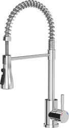 Baterie de bucătărie Quadri Derby cu gură de scurgere flexibilă și duș cu 2 tipuri de jeturi, crom 1208955915