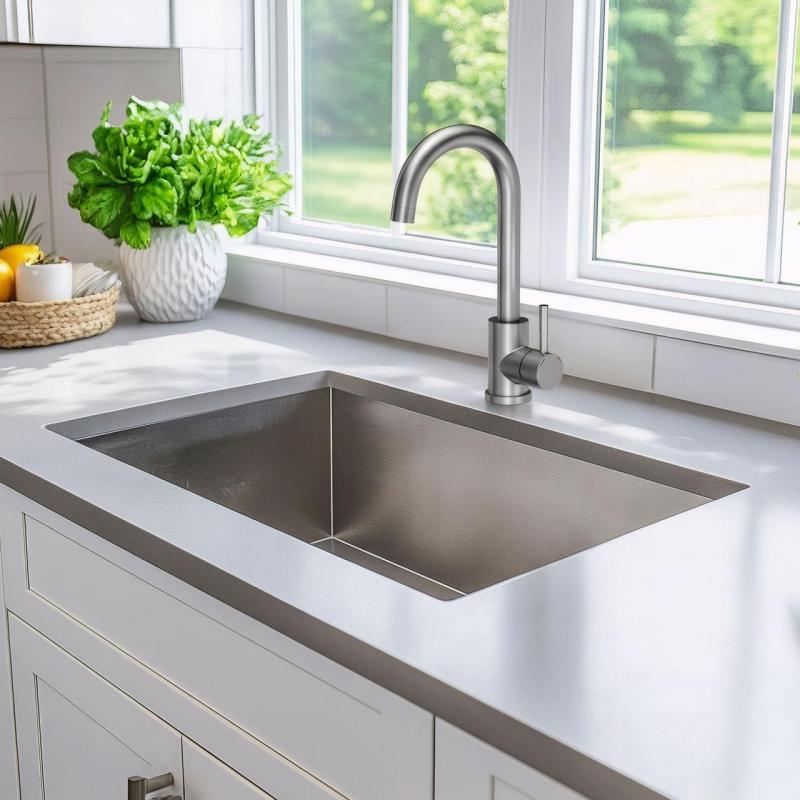 Quadri Coventry Baterie de bucătărie  crom mat și duză pivotantă 1208956032