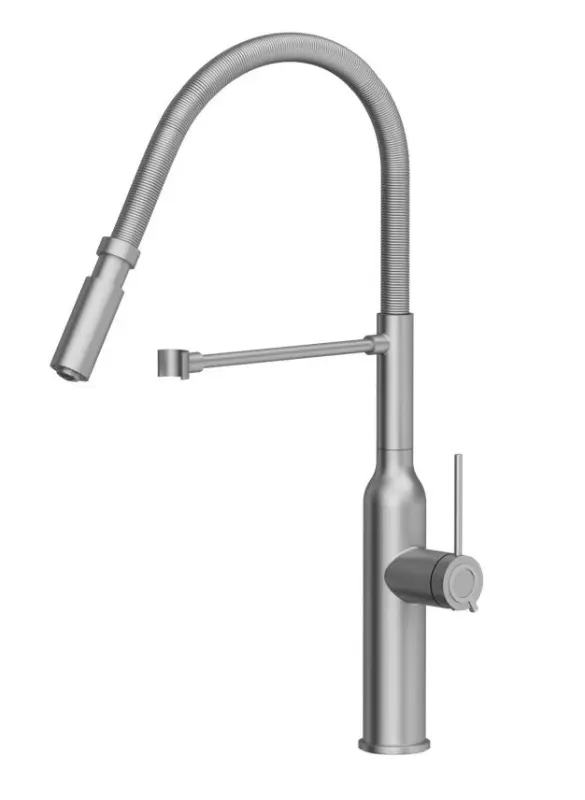 Quadri Stamford Baterie de bucătărie înaltă cu duș flexibil din oțel inoxidabil 1208956080
