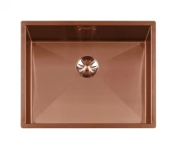 Lorreine 52WT-Chiveta de cupru pentru blat de lucru din oțel inoxidabil, cu dimensiunile de 52x42cm, pentru încorporare în ceramică sau piatră naturală.
