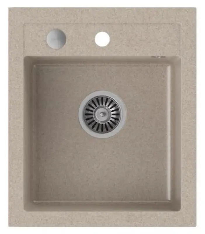 Quadri London granit nisip bej chiuvetă 43x50 cm cu orificiu pentru robinet 1208956319
