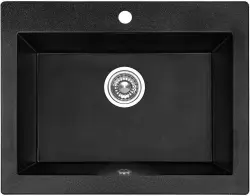 Ferma Aquadesign între sau pe bază de montare chiuvetă granit antracit 58x49cm 1208956330.