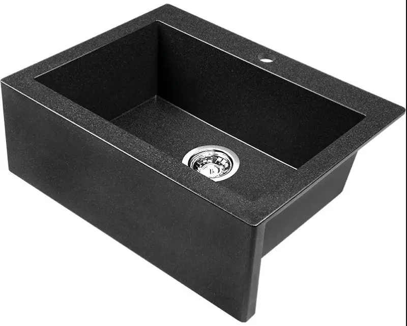 Ferma Aquadesign între sau pe bază de montare chiuvetă granit antracit 58x49cm 1208956330.