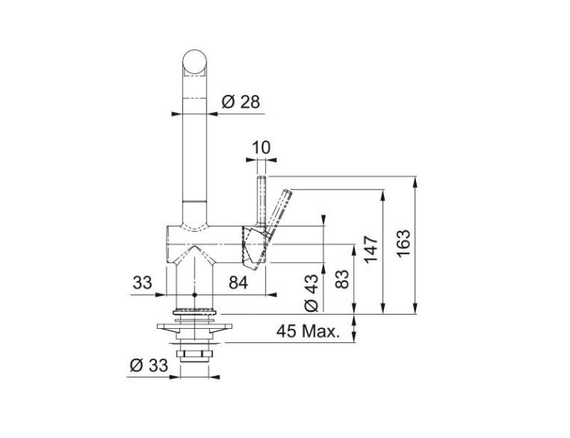 Franke Active L Robinet de bucătărie negru mat cu duză pivotantă 115.0653.371