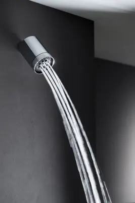 Capul de duș SB Round 316 Beam Multi-jet, cu diametrul de 10 cm, din oțel inoxidabil PVD placat cu cupru periat, cod 1208956678.